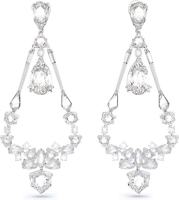 Swarovski Ohrringe, Mesmera Mixed Cut, Kristall, Silber, Damen - Bild 1
