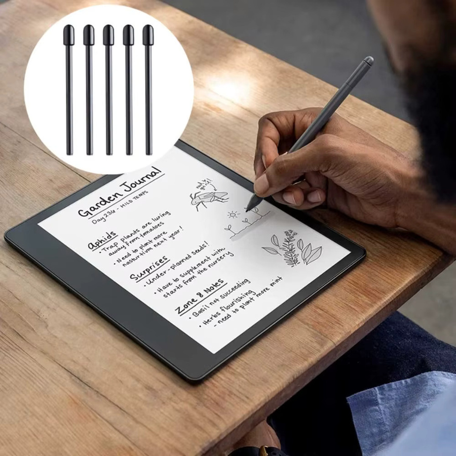 Austauschbares Ersatz-Stylus-Set für Kindle Scribe Write mit Pinzetten-Werkzeug, stoßfest und verschleißfest, in Schwarz oder Weiß - Bild 2