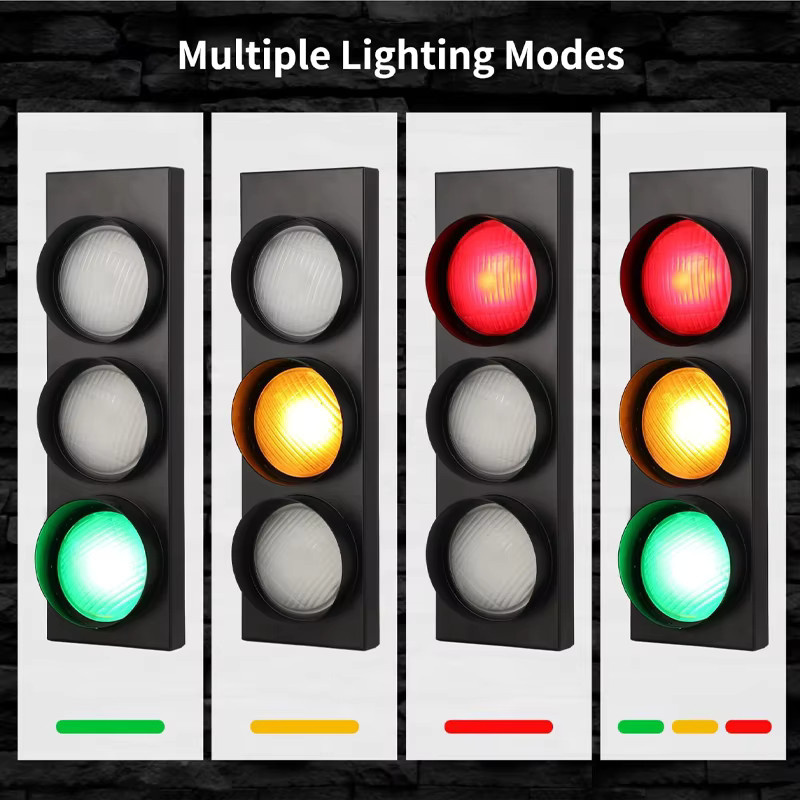 LINCCW Ampel Wandleuchte Schwarz mit integriertem LED 15W Vintage Design und Fernbedienung - Bild 2