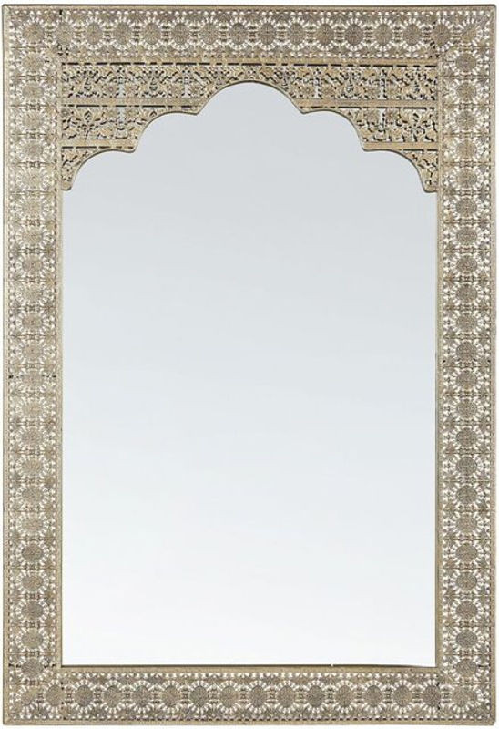 Wandspiegel Pali von BELIANI in Gold, rechteckiges Design aus Metall mit orientalischem Stil, B/H: 60 x 90 cm - Bild 1