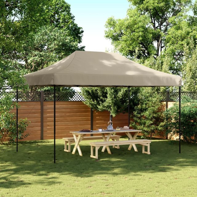 vidaXL Pop-Up Partyzelt Faltbar, Beige, B/T/H: 440 x 292 x 315 cm - Bild 2
