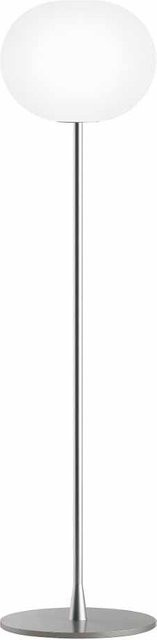 Flos Glo-Ball F1 Stehleuchte in Silber-matt mit Opalglas und dimmbarer Funktion - Bild 1