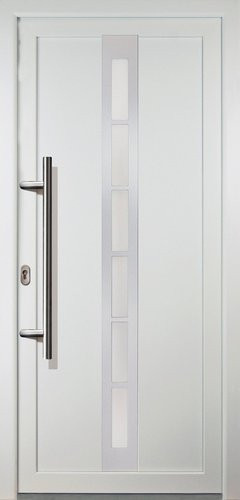 Meeth Aluminium-Haustür Signum Alu in Weiß mit satiniertem Glaseinsatz, nach innen öffnend, ohne Türgriff, Höhe: 208,0 cm, Breite: 88,0 cm - Bild 1