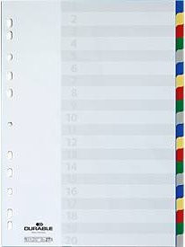 Durable Register A4 aus transparentem Kunststoff mit 20 Blättern - Bild 1