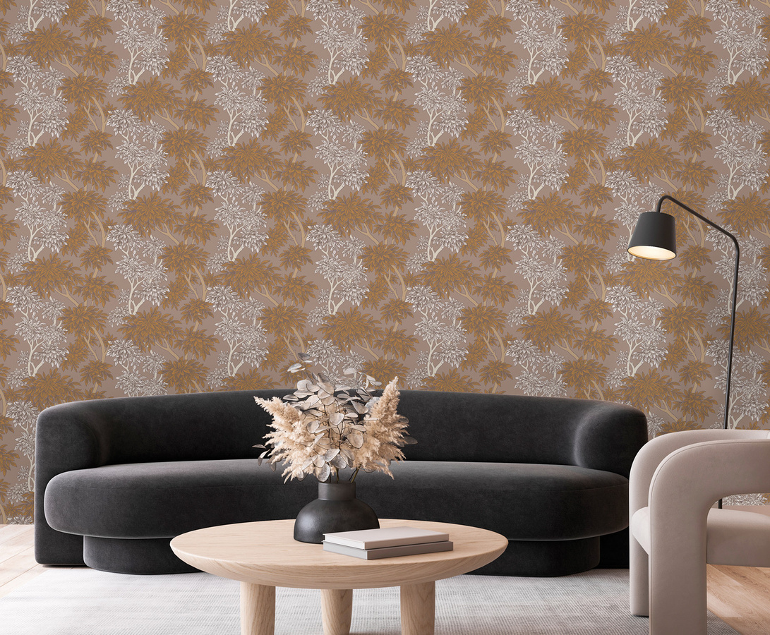 Tenue de Ville Panache Mural Tapete Floral Beige B: 300 cm, H: 300 cm - Bild 1