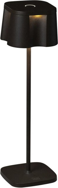 Konstsmide Nice LED-Außentischleuchte aus Aluminium in Schwarz, dimmbar und wiederaufladbar, H x B x T: 36 x 10 x 10 cm - Bild 1