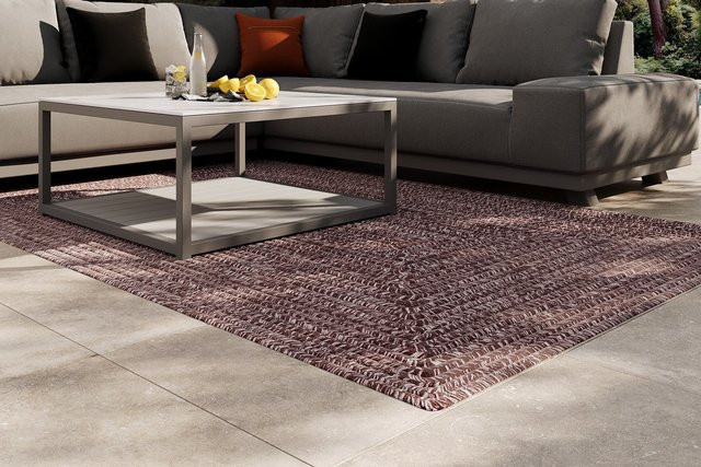 OUTFLEXX Harmony Outdoor Teppich Andorra/Weiß aus recyceltem PET-Garn, B/T: 160 x 240 cm - Bild 1
