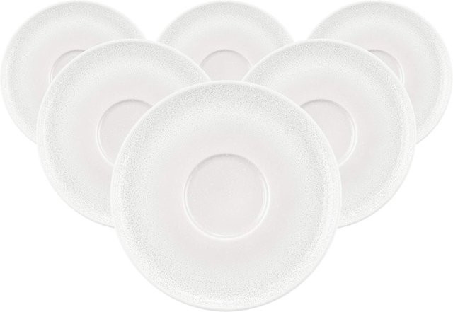 Seltmann Weiden Kombi-Untertassen Sento Home aus Porzellan, Weiß, 6er Set, Durchmesser: 16,2 cm - Bild 1