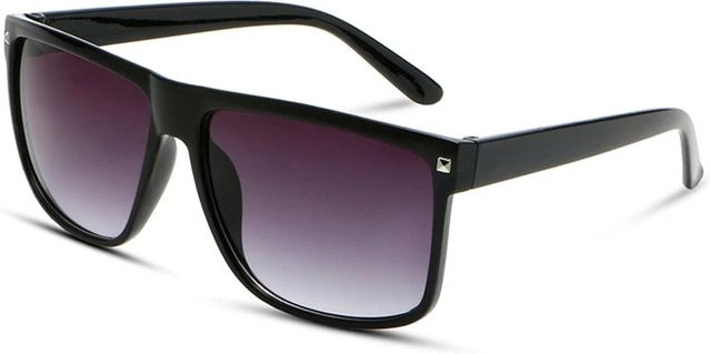 Sonnenbrille square, Vollrand, Kunststoff, schwarz, Unisex - Bild 1