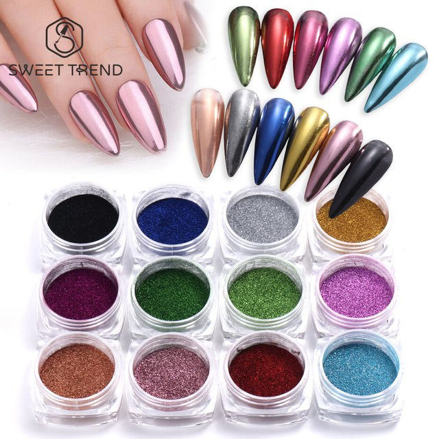 SWEET TREND Nagelpuder, Metallic, 12 Farben - Bild 1