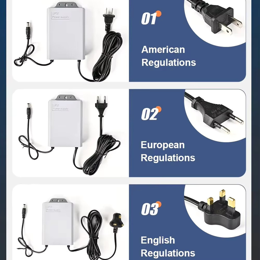 DiFang USV-Netzteil für Kameras mit 3600 mAh, DC 12 V, 2 A, wasserdicht, Weiß - Bild 2