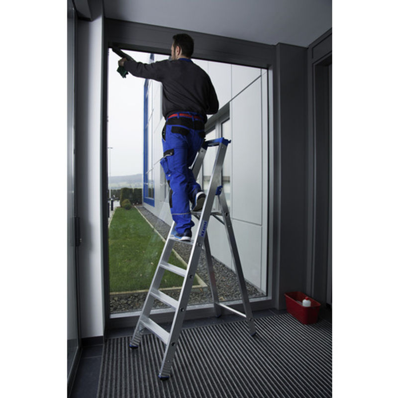 Krause Stufen-Stehleiter STABILO aus Aluminium in Silber mit 5 Sprossen - Bild 2