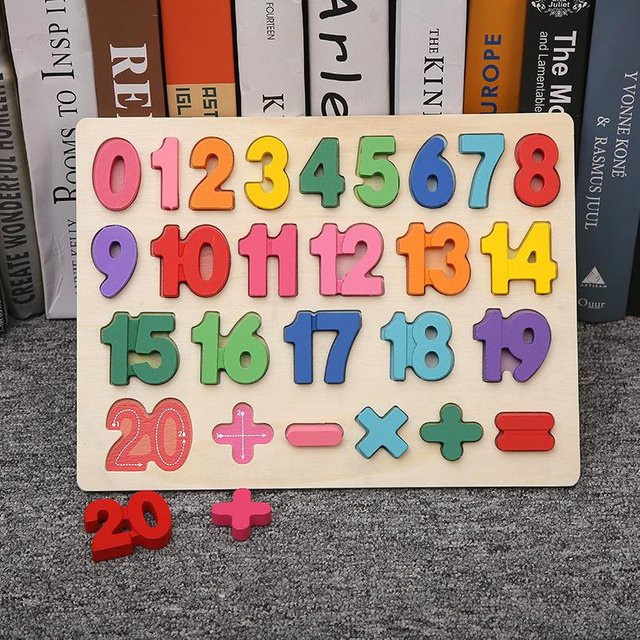 Kidsly 3D-Alphabet und Zahlen, Holzpuzzle-Spielzeug, ab 2 Jahren - Bild 1