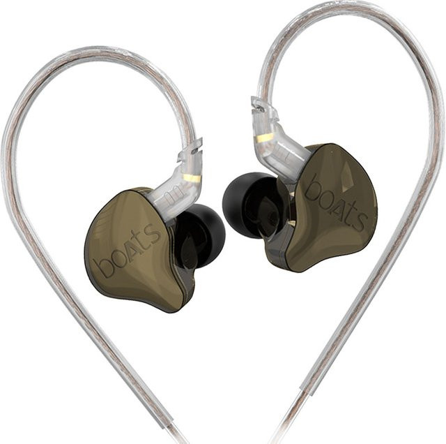 BOOTE In-Ear Hi-Fi Kopfhörer mit 3,5 mm Klinke und transparentem Anti-Verlust-Kabel in Weiß - Bild 1