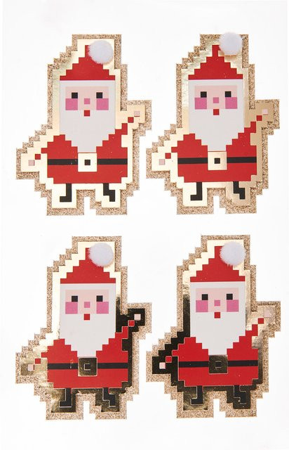 Rico Design Paper Poetry 3D Sticker Weihnachtsmann Pixel - Bild 1