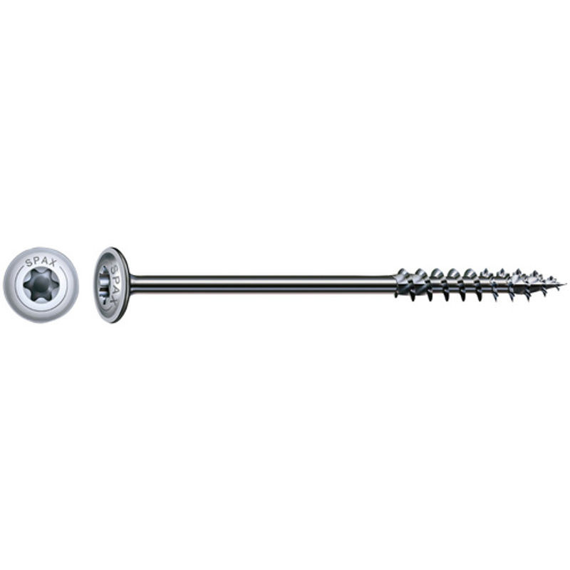 Spax Holzbauschraube mit Tellerkopf und Torx-Antrieb, Durchmesser: 6 mm, Länge: 200 mm, Farbe: Silber, Material: Stahl, 16 Stück - Bild 5