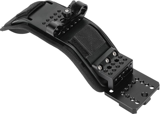 Hdrig Ergonomische Schulterpolster Halterung mit V-Keil Halterung und 15mm LWS Stangenklemme für Sony VCT-U14 Stativ Adapter, Schwarz - Bild 1