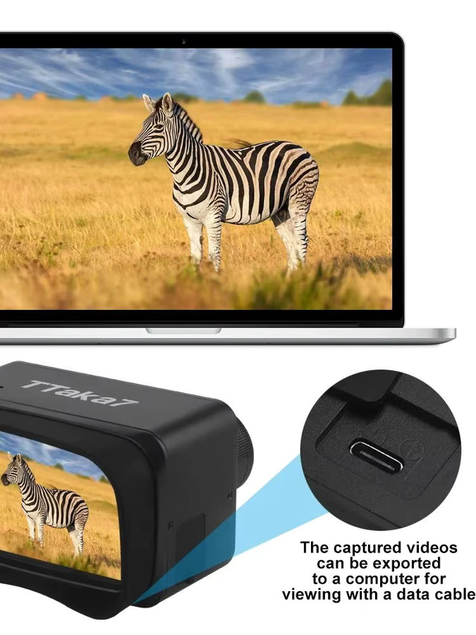 Digitales 4K HD Nachtsichtgerät mit 5X Zoom und Infrarot-Technologie, wasserdichtes Fernglas für Jagd und Camping in Schwarz - Bild 7