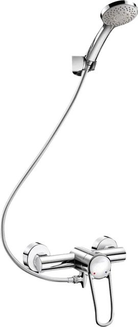 Delabie Duschsystem Securitouch 2739S selbstentleerend mit Armatur und Handbrause in Chrom - Bild 1