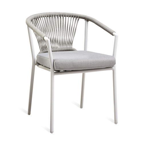 BEST Diningsessel aus Metall mit Polsterung in Weiss, B/H/T: 59 x 79 x 61 cm - Bild 2