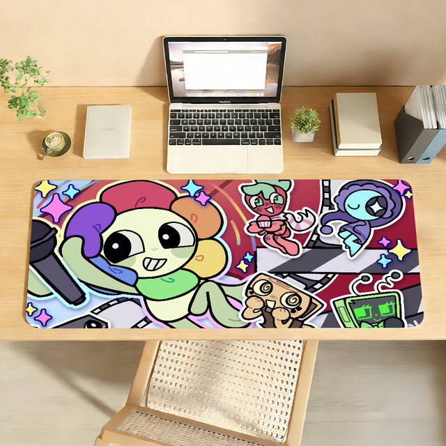 D-Dandys W-World Mauspad mit niedlichem Design in Multicolour, rutschfeste Schreibtischunterlage aus Gummi für Computer und Laptop - Bild 1