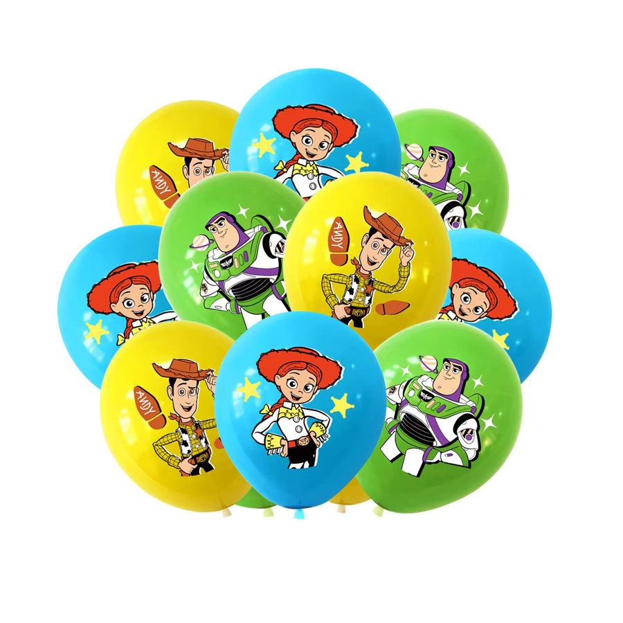 Bandai Toy Story Party-Deko Ballons, Wimpelketten, Tortendekoration, Erdbeerbär, Woody, Buzz Lightyear - Bild 2