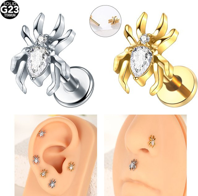 Xpircn Ohrring Titan, Zirkonia, Unisex - Bild 1