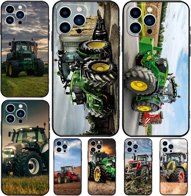 iPhone Schutzhülle mit Bauernhof-Traktor-Motiv für Apple iPhone 17 16 15 14 13 12 11 Pro Max Mini Plus in Multicolour - Bild 1