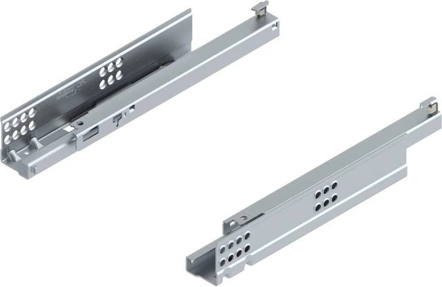 Blum Unterbodenführung Tandem Blumotion 550H Soft-Close, Länge: 270 mm, Stahl verzinkt, Silber - Bild 1