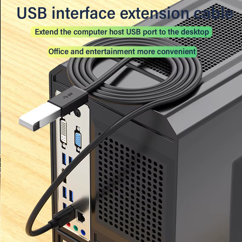 FENGKUABAO USB 3.0 Verlängerungskabel Stecker auf Buchse Datenkabel Schwarz - Bild 5