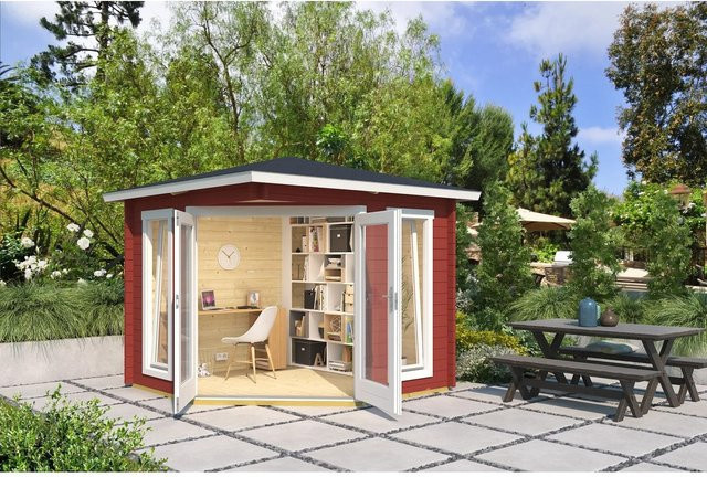 Lasita Maja Gartenhaus Oban in Schwedenrot, B/H/T: 282,3 x 240,54 x 255,6 cm - Bild 1