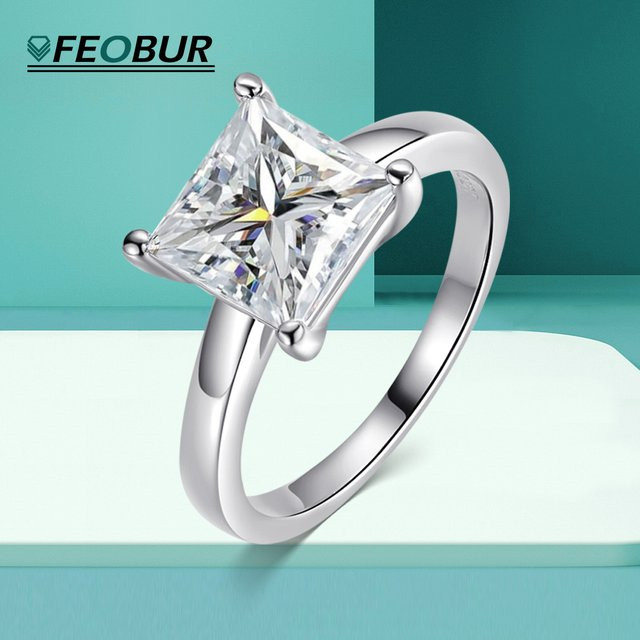 FEOBUR Diamantring Moissanit, 925 Silber, Damen - Bild 1