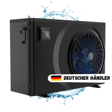 AquaForte Pool Wärmepumpe Full Inverter 5,5 kW in Schwarz für bis zu 25 m³ zum Heizen und Kühlen
