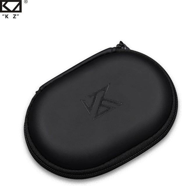 KZ Kopfhörer Tasche Oval aus PU Leder in Schwarz für KZ AS10 ZS10 ZST ES4 EDR1 ED9 - Bild 1