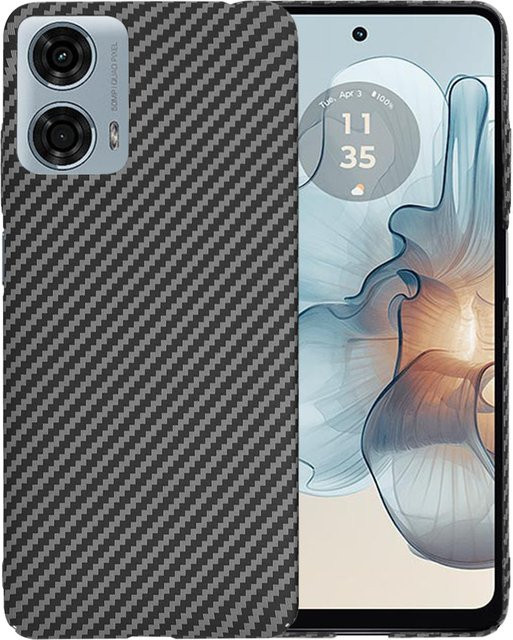 Techsuit Carbonite FiberShell Schutzhülle für Motorola Moto G24 Power in Schwarz - Bild 1