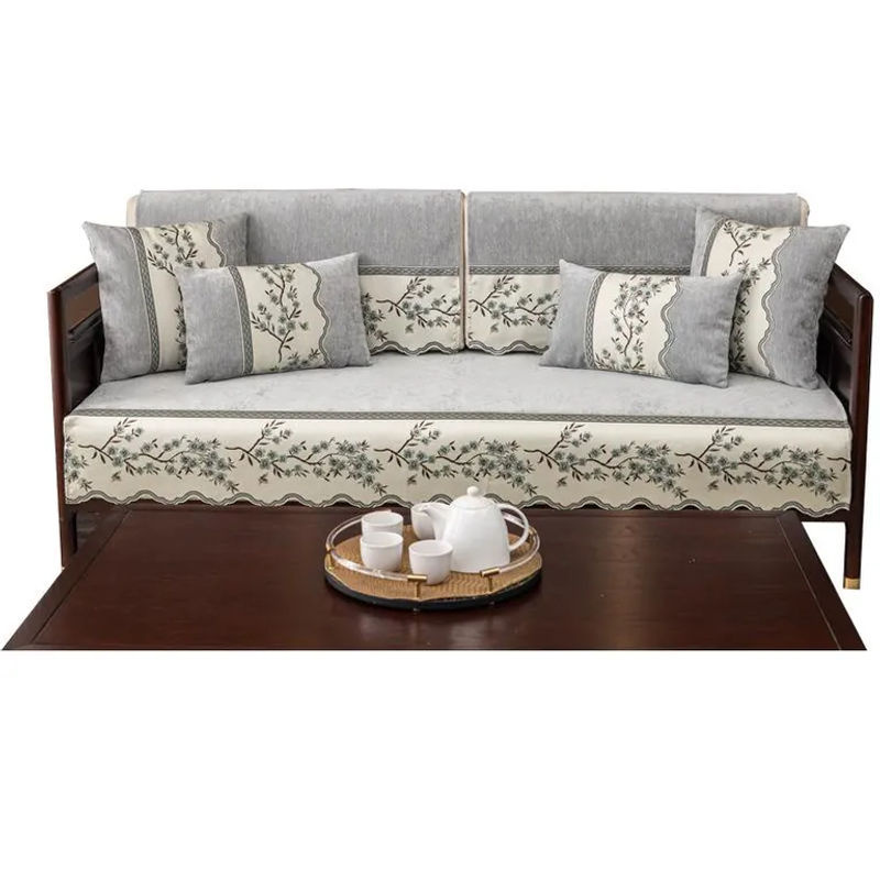 Chinesische Jacquard Sofakissen mit exquisiter Stickerei und rutschfestem Design, B/B/H: 70 x 70 x 0 cm - Bild 2