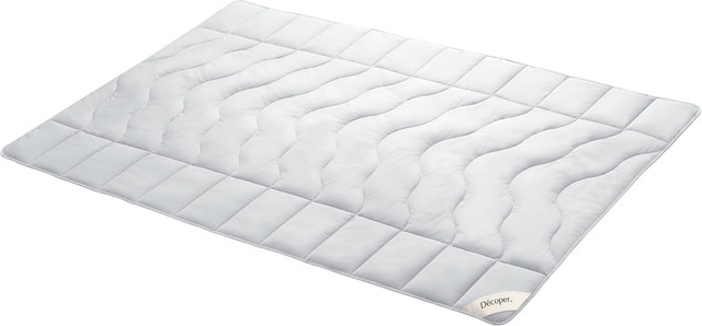 Decoper Faserdecke aus Faservlies mit Baumwollbezug, Weiß, B/L: 135 x 200 cm - Bild 1