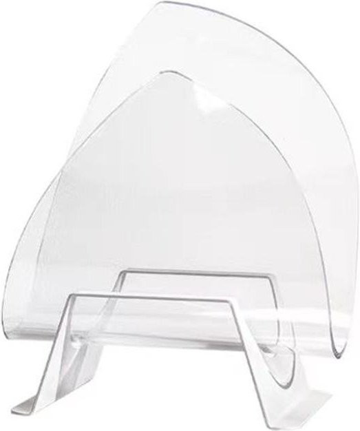 U-förmiges Bücherregal aus Acryl und Metall in Weiß und Transparent für Wohnzimmer und Arbeitszimmer - Bild 1
