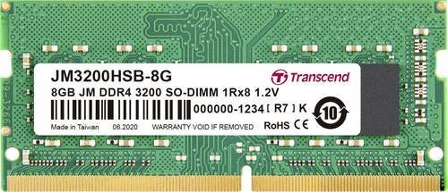 Transcend JetRAM DDR4 Laptop-Arbeitsspeicher Modul 8GB 3200MHz 260pin SO-DIMM JM3200HSB-8G in Grün - Bild 1