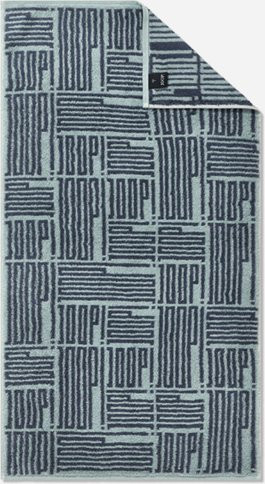JOOP! BARS ALLOVER Duschtuch aus Baumwolle in Aqua Blue, B/H: 80 x 150 cm - Bild 1
