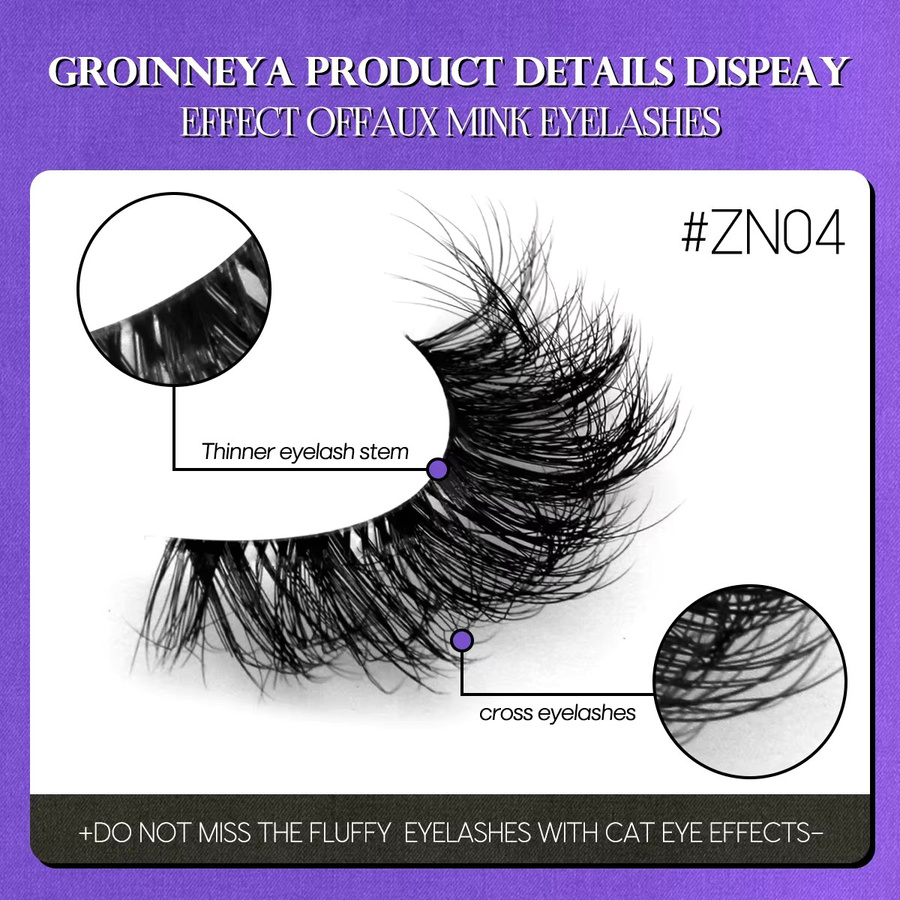 Veltrinay Falsche Wimpern, Katzenaugenwimpern, Wispy Lashes - Bild 4