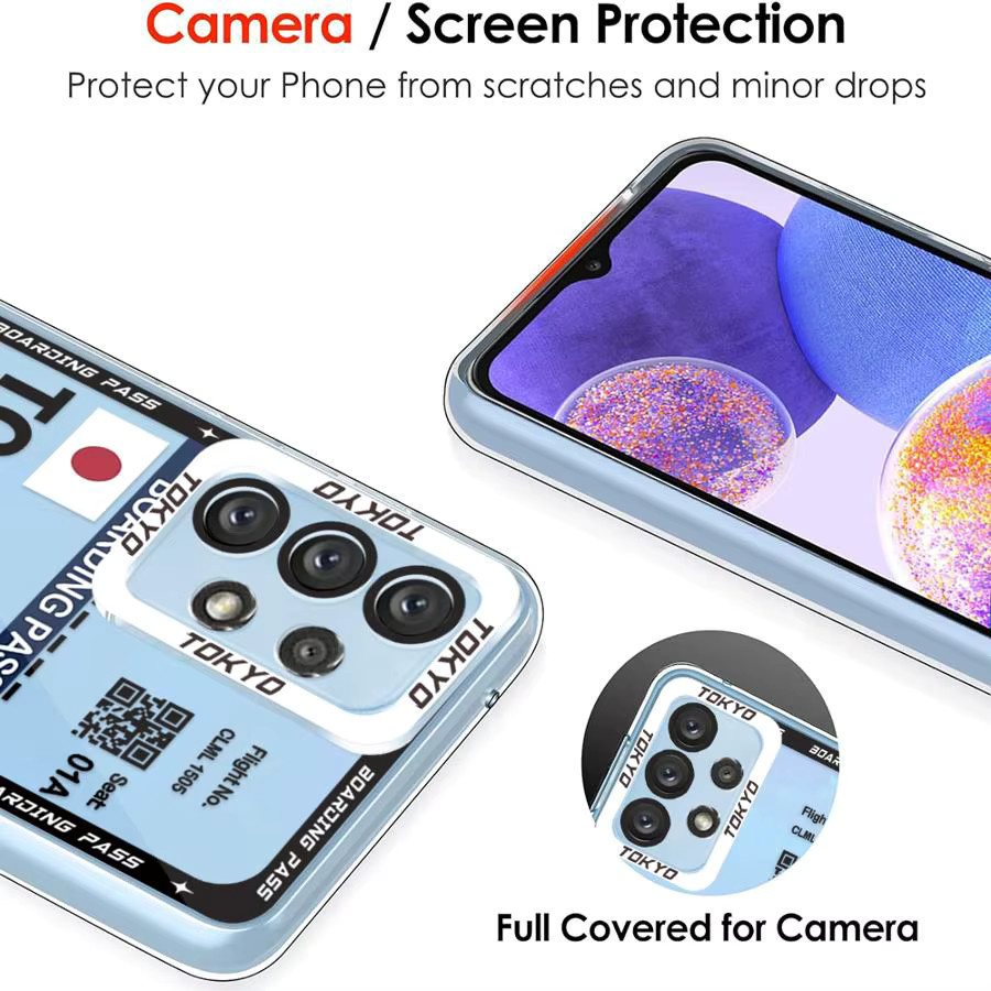 Weiche Handyhülle Tokyo Seoul Boarding Pass für Samsung Galaxy A-Serie in Multicolour - Bild 2