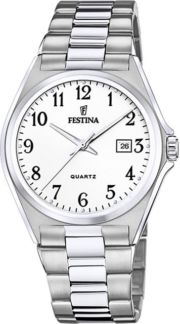 Festina Herrenuhr, Quarz, Edelstahl, 40 mm, Silber, 5 ATM - Bild 1