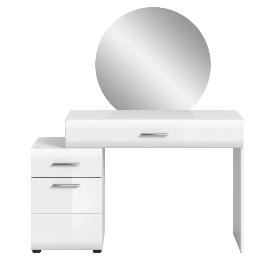 Schminktisch Inn.Furn Freeze in Weiß Hochglanz, B/T/H: 120 x 47 x 138 cm - Bild 1