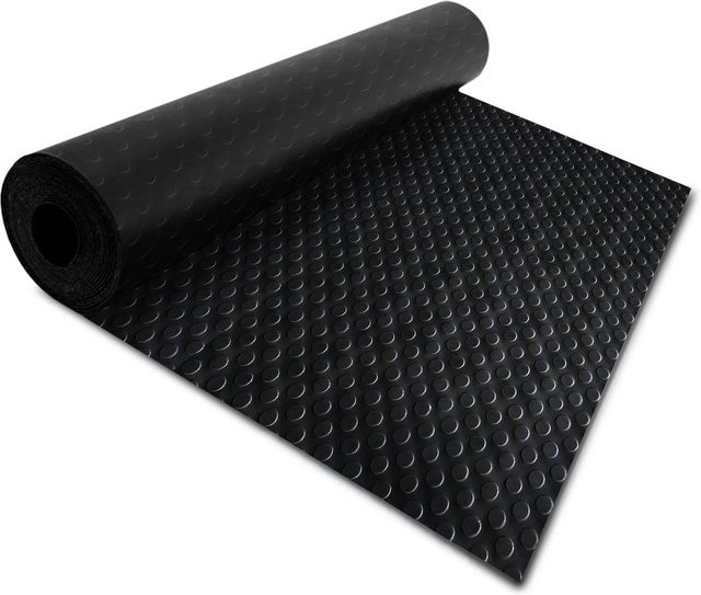 KARAT Gummiläufer mit Flachnoppen in Schwarz, rutschfeste Gummimatte, B/T/H: 100 x 50 x 0,3 cm - Bild 1