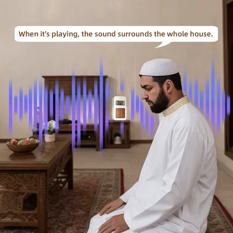AyeBeau Bluetooth-Lautsprecher und Nachtlampe mit Azan-Funktion für den Ramadan, Weiß - Bild 4