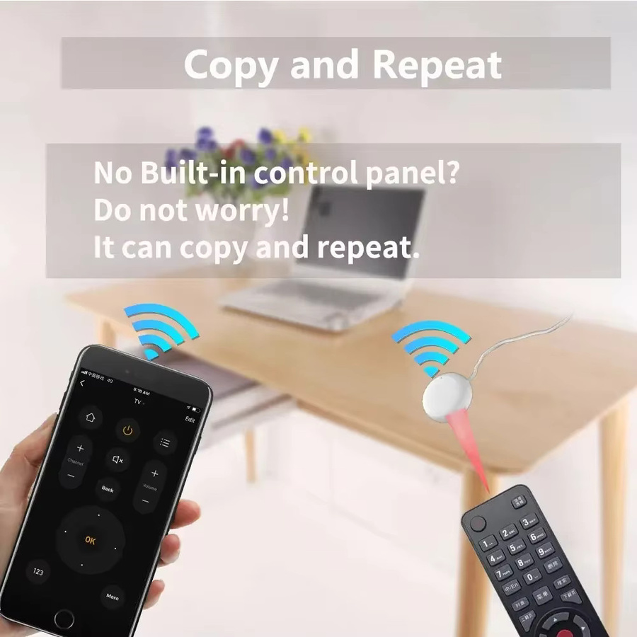 Tuya WiFi IR Smart Home Fernbedienung im 2er Pack, Weiß, kompatibel mit Alexa, Google und Yandex Alice zur Steuerung von TV, DVD, Audio und Klimaanlage via App - Bild 3