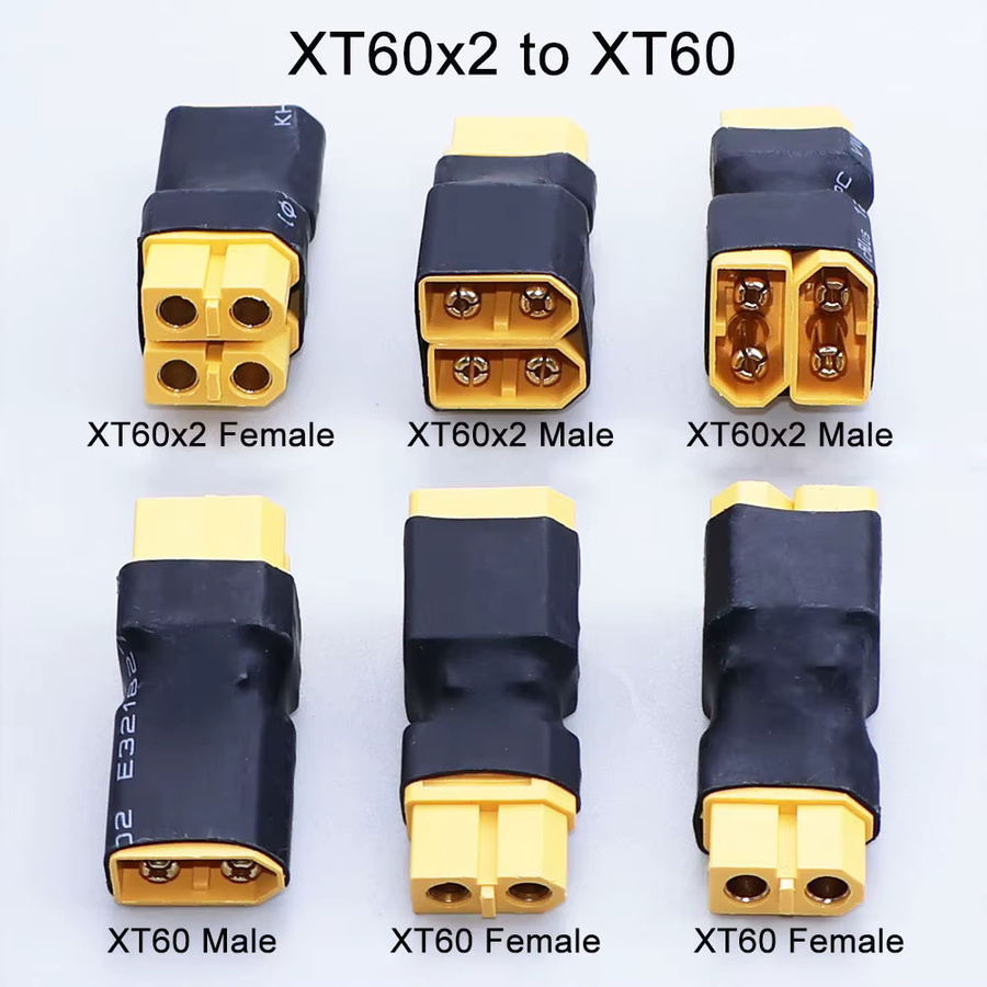 ChengHaoRan XT60 XT90 T-Stecker Parallel- und Serienschalter-Adapter in Gelb für RC Lipo Akku und ESC - Bild 3
