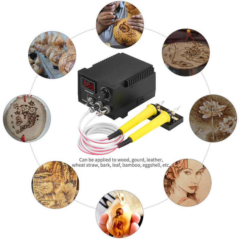 aimo 29-teiliges Holzofen-Werkzeugset mit digitaler Anzeige, 60 W, 110 V, verstellbar von 0 °C bis 800 °C, Schwarz - Bild 4