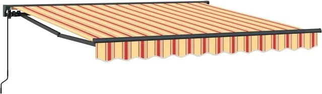 vidaXL Einziehbare Markise Gelb-orange Mehrfarbig B: 300 cm, T: 250 cm - Bild 1